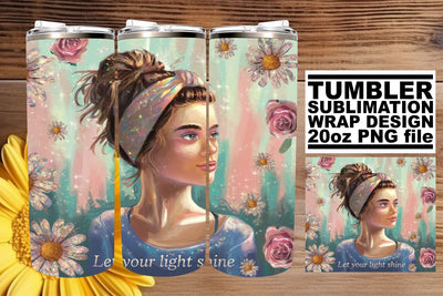 Stylish tumbler wrap, designed for high-quality prints! , Woman Sublimation afrosvg 