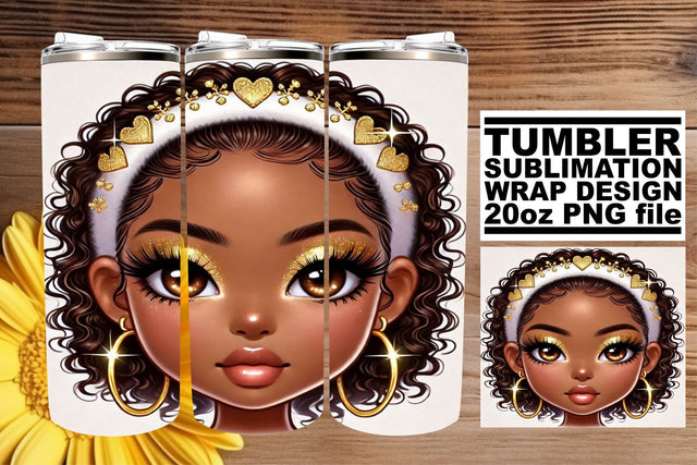 Stylish tumbler wrap, designed for stunning drinkware! , Love Girl Sublimation afrosvg 