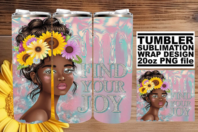 Stylish tumbler wrap, elevate your drinkware style! , Afro Woman Sublimation afrosvg 