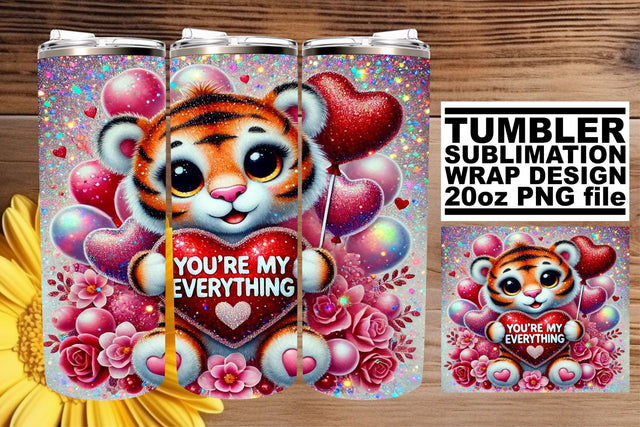 Stylish tumbler wrap, elevate your drinkware style! , Valentines Sublimation afrosvg 