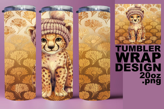 Stylish tumbler wrap, ideal for DIY projects! , Animals Sublimation HoodArtCraft 