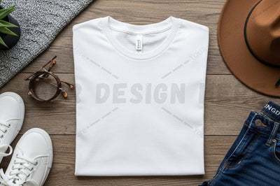 Stylish white t-shirt mockup design Mock Up Photo Regulrcrative 
