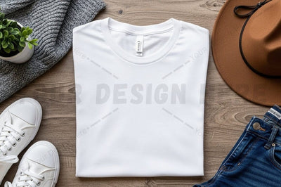 Stylish white t-shirt mockup design Mock Up Photo Regulrcrative 
