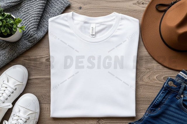 Stylish white t-shirt mockup design Mock Up Photo Regulrcrative 
