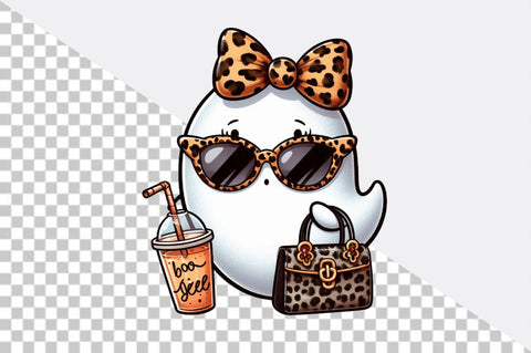 Stylish Witch Ghost PNG, Cute Ghost PNG Clipart Sublimation SVGArt 