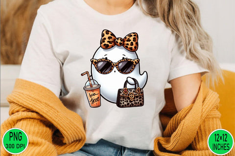 Stylish Witch Ghost PNG, Cute Ghost PNG Clipart Sublimation SVGArt 