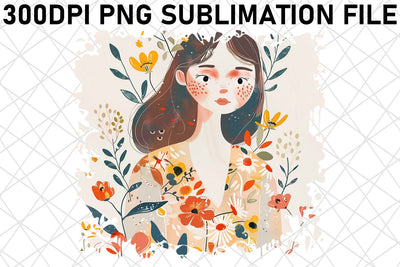 Stylish Woman Portrait PNG Design - Sublimation Sublimation afrosvg 