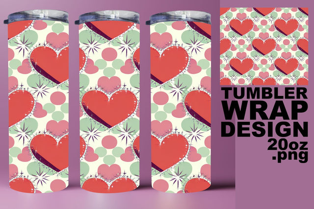 Stylish wrap, perfect for creative tumbler crafting! , Heart Sublimation HoodArtCraft 