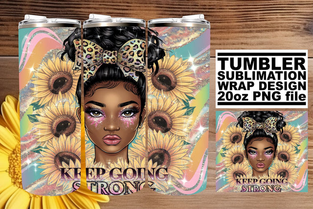 Stylish wrap, perfect for your DIY tumbler ideas! , Afro Woman Sublimation afrosvg 