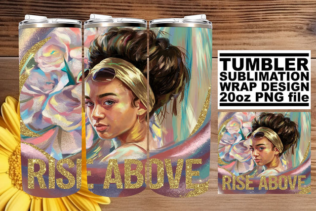 Stylish wrap, perfect for your DIY tumbler ideas! , Woman Sublimation afrosvg 