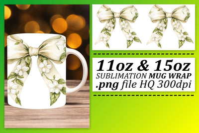 Stylish wraps, ideal for every coffee enthusiast! , Bow Sublimation afrosvg 