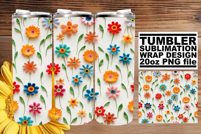 Sublimated Spring Blossoms Tumbler Wrap Sublimation afrosvg 