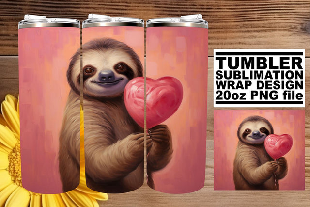 Sublimation 20oz Tumbler - Love and Heart Balloon Sublimation afrosvg 