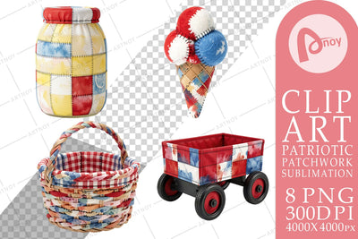 Sublimation 4th July Picnic Patchwork Watercolor Sublimation artnoy 