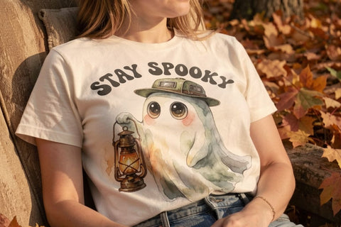 Sublimation 70s Retro Autumn Campfire Ghosts Sublimation artnoy 