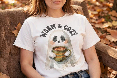 Sublimation 70s Retro Autumn Campfire Ghosts Sublimation artnoy 