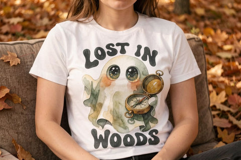 Sublimation 70s Retro Autumn Campfire Ghosts Sublimation artnoy 