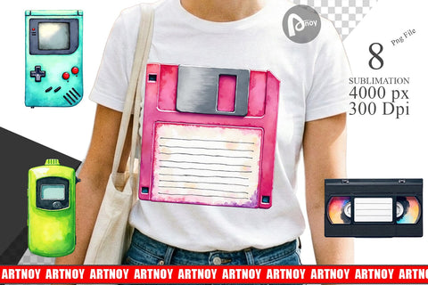 Sublimation 90s Tech Gadgets Sublimation artnoy 