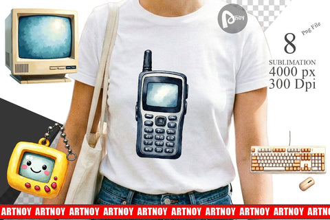 Sublimation 90s Tech Gadgets Sublimation artnoy 