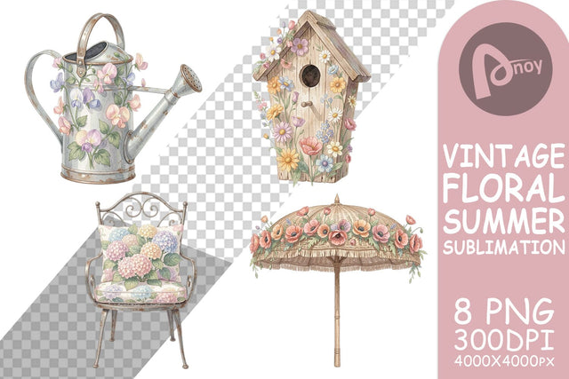 Sublimation Airy Sun-Drenched Garden Watercolor Sublimation artnoy 