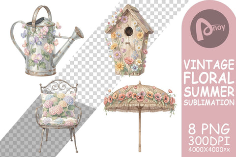 Sublimation Airy Sun-Drenched Garden Watercolor Sublimation artnoy 