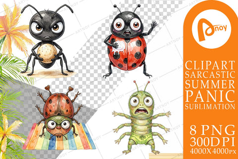 Sublimation Anxious Beach Bug Watercolor Sublimation artnoy 