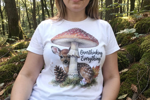 Sublimation Anxious Fawn Forest Hygge Watercolor Quote Sublimation artnoy 