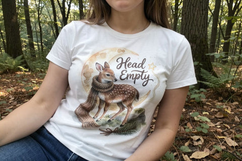Sublimation Anxious Fawn Forest Hygge Watercolor Quote Sublimation artnoy 