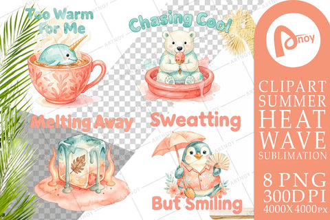 Sublimation Arctic Heatwave Animal Watercolor Sublimation artnoy 