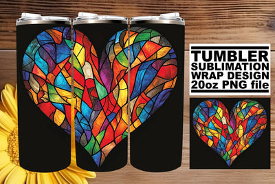 Sublimation Artistry: Heart Tumbler Creation Sublimation afrosvg 