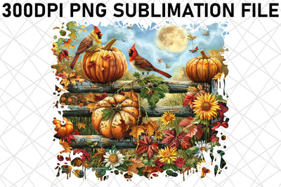 Sublimation Autumn Print Watercolor Landscape PNG Sublimation afrosvg 
