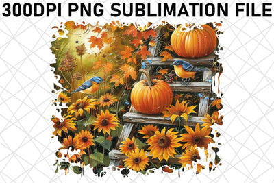 Sublimation: Autumn Print Watercolor Landscape PNG Sublimation afrosvg 