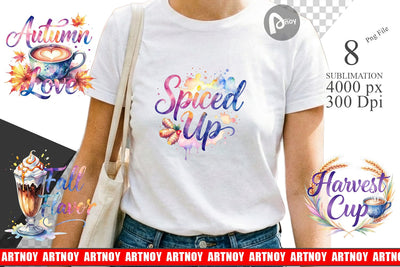 Sublimation Autumn Pumpkin Spice Quotes Sublimation artnoy 