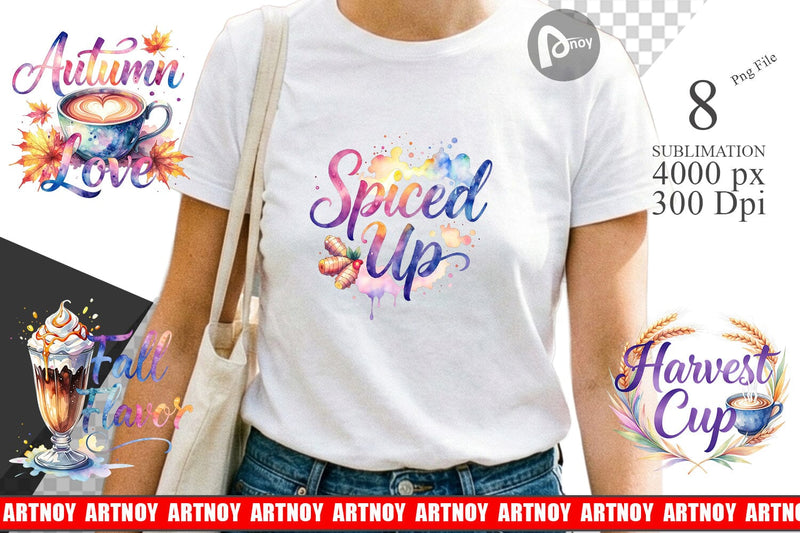 Sublimation Autumn Pumpkin Spice Quotes Sublimation artnoy 