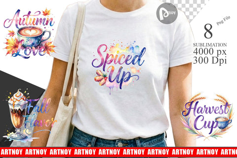 Sublimation Autumn Pumpkin Spice Quotes Sublimation artnoy 
