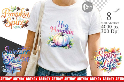 Sublimation Autumn Pumpkin Spice Quotes Sublimation artnoy 