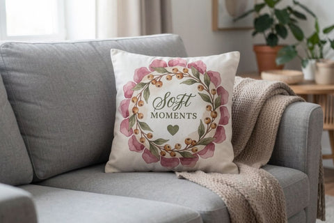 Sublimation Autumn Wildflower Heart Wreath Labels Sublimation artnoy 