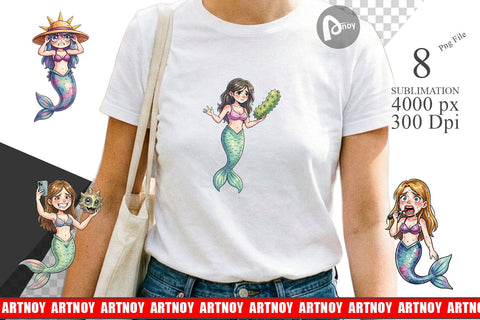 Sublimation Awkward Alien Mermaids Sublimation artnoy 