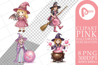 Sublimation Awkward Pink Witch Retro Watercolor Sublimation artnoy 