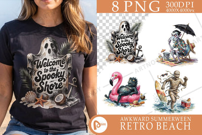 Sublimation Awkward Retro Monster Beach Panic Sublimation artnoy 