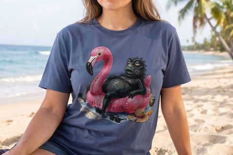 Sublimation Awkward Retro Monster Beach Panic Sublimation artnoy 