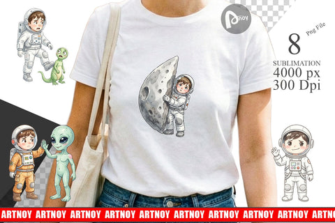 Sublimation Awkward Space Kid Watercolor Sublimation artnoy 