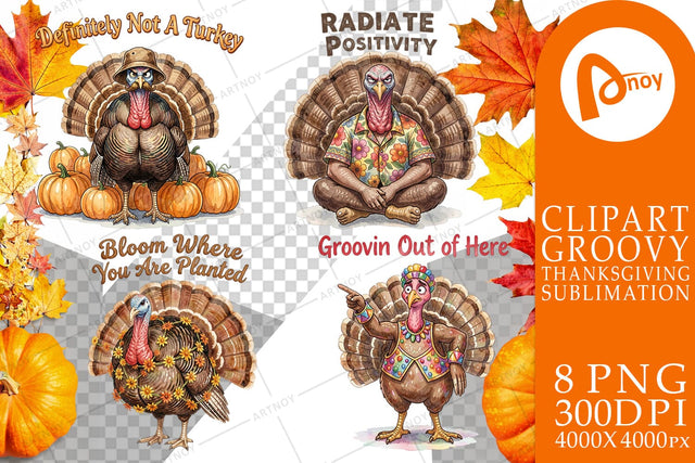 Sublimation Awkward Turkey Retro Watercolor Sublimation artnoy 