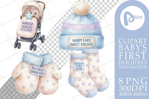 Sublimation Baby First Winter Warmth Sublimation artnoy 