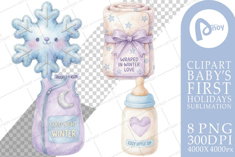 Sublimation Baby First Winter Warmth Sublimation artnoy 