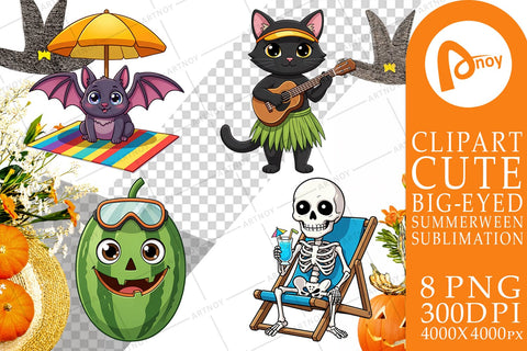 Sublimation Big Eye Summerween Beach Party Sublimation artnoy 
