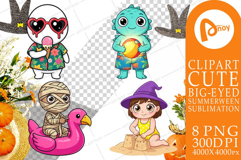 Sublimation Big Eye Summerween Beach Party Sublimation artnoy 