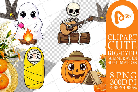 Sublimation Big Eye Summerween Camping Sublimation artnoy 