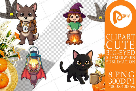 Sublimation Big Eye Summerween Camping Sublimation artnoy 
