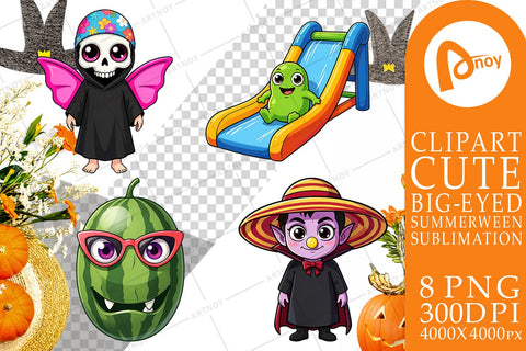 Sublimation Big Eye Summerween Pool Party Sublimation artnoy 